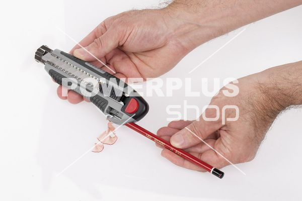 Modální Další obrázky pro KRT000304 - Odlamovací nůž 18 mm včetně ořezávátka na tužky