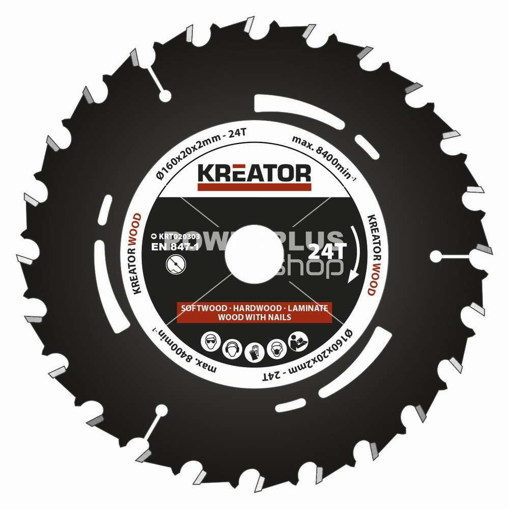 (obrázek pro) KRT020303 - Pilový kotouč pro ponorné pily 160mm, 24T