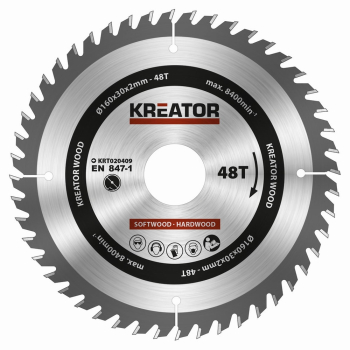 (obrázek pro) KRT020409 - Pilový kotouč na dřevo 160mm, 48T