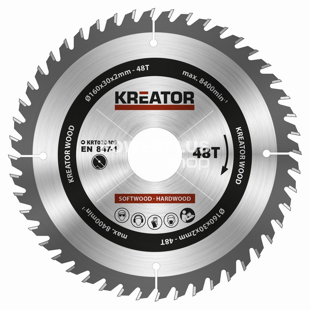 (obrázek pro) KRT020409 - Pilový kotouč na dřevo 160mm, 48T