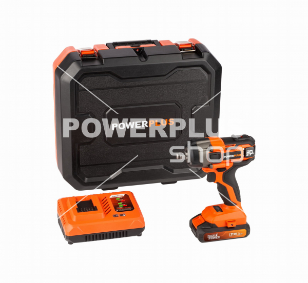 POWDP20160 - Aku rázový utahovák 1/2" 20V SET