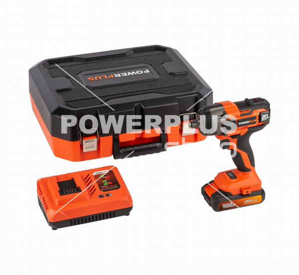 POWDP20160 - Aku rázový utahovák 1/2" 20V SET