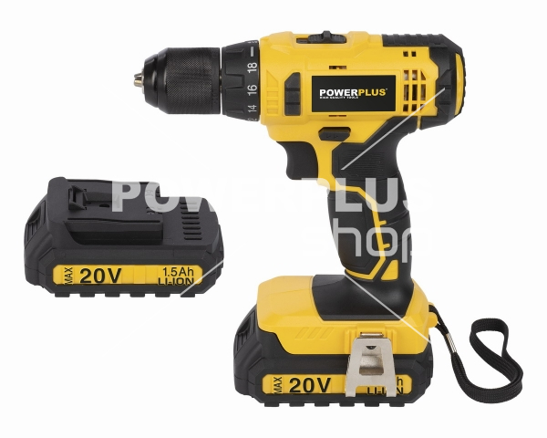 POWX00435 - Aku šroubovák / vrtačka 20V LI-ION 2BAT