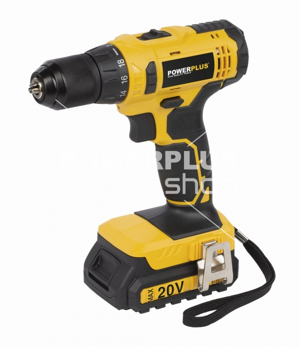 POWX00435 - Aku šroubovák / vrtačka 20V LI-ION 2BAT