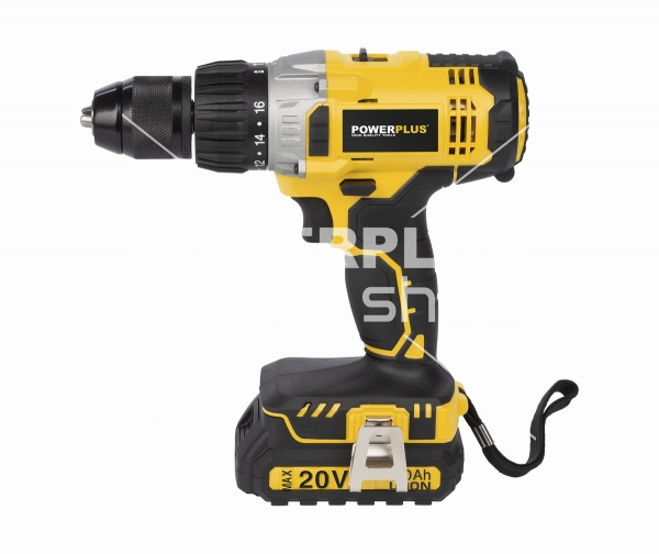 POWX00445 - Aku příklepový šroubovák / vrtačka 20V LI-ION 2BAT