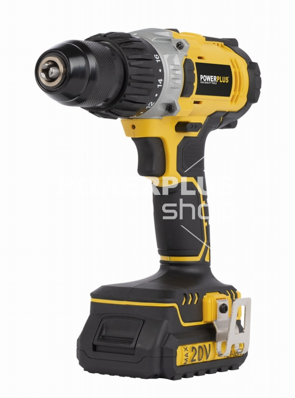 POWX00445 - Aku příklepový šroubovák / vrtačka 20V LI-ION 2BAT
