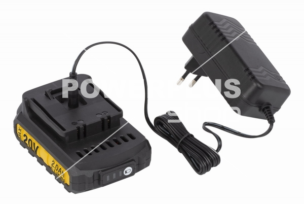 POWX00445 - Aku příklepový šroubovák / vrtačka 20V LI-ION 2BAT