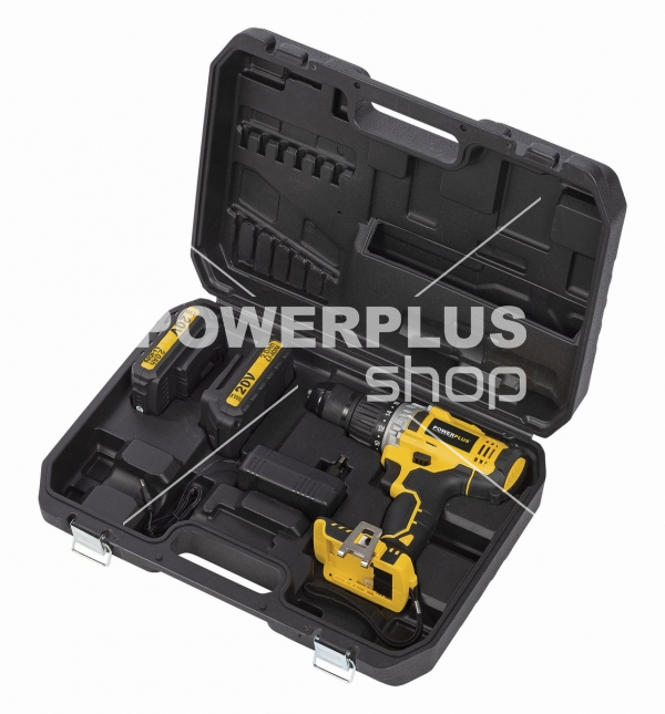 Modální Další obrázky pro POWX00445 - Aku příklepový šroubovák / vrtačka 20V LI-ION 2BAT