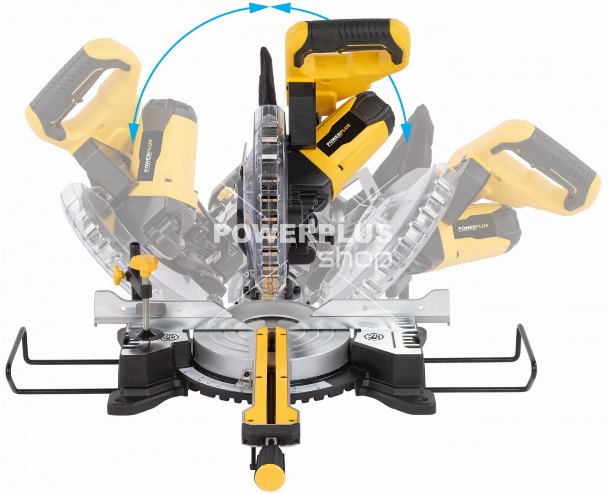 POWX075720DB - Pokosová pila s potahem a oboustranným náklonem 1