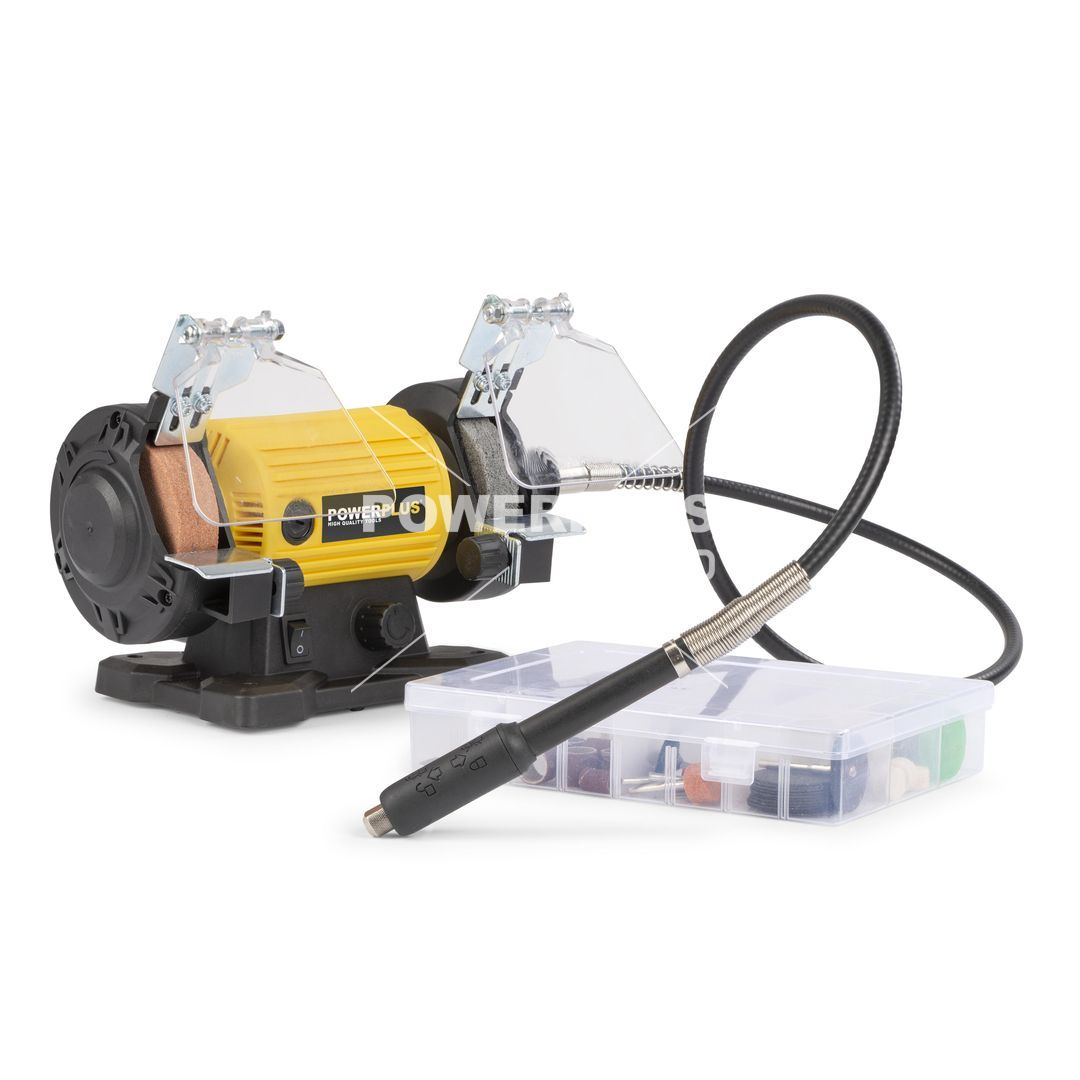 POWX1280 - Dvoukotoučová bruska s flexibilní hřídelí 120W