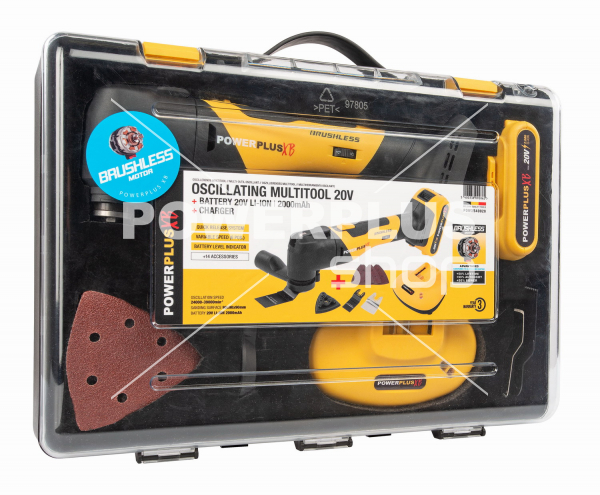 POWXB40020 - Aku multitool oscilační bruska 20V